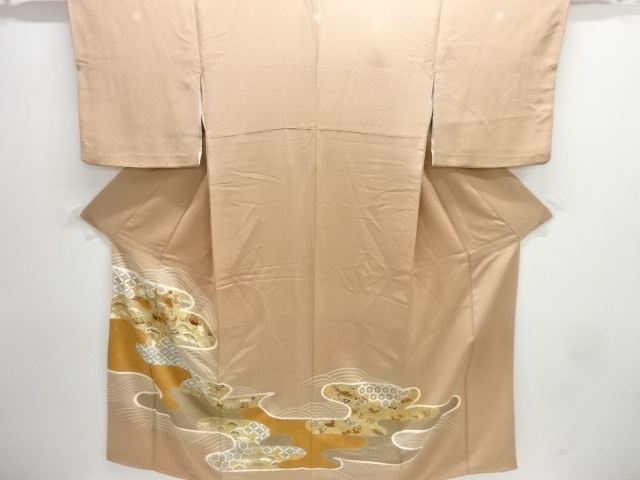 JAPANESE KIMONO / TOMESODE / EMBROIDERY / EGASUMI PATTERN